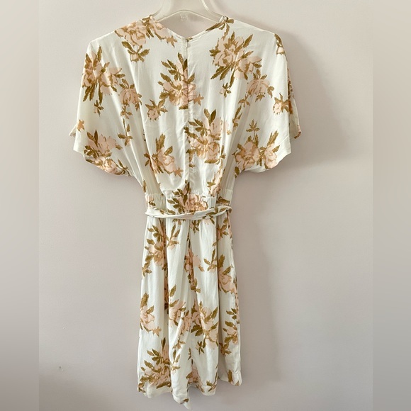 Ganni St. Pierre Crepe Floral Dress in Vanilla Ice Size 36 Small - Picture 8 of 10